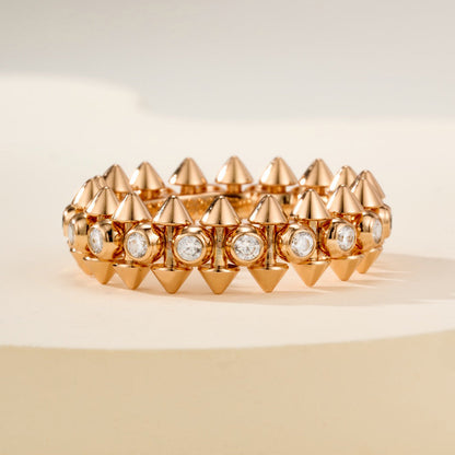 [Rose Tomorrow]CLASH 6.8MM DIAMOND MEDIUM RING