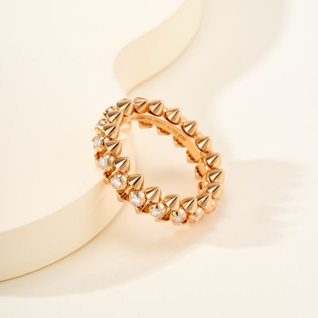 [Rose Tomorrow]CLASH 6.8MM DIAMOND MEDIUM RING