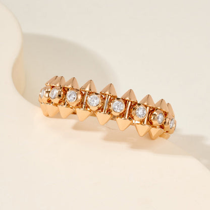 [Rose Tomorrow]CLASH 6.8MM DIAMOND MEDIUM RING
