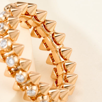 [Rose Tomorrow]CLASH 6.8MM DIAMOND MEDIUM RING