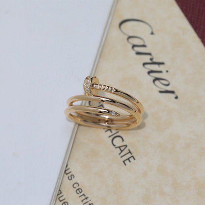[Rose Tomorrow]JUSTE RING 4.8MM HALF DIAMOND