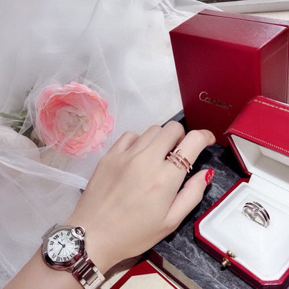 [Rose Tomorrow]JUSTE RING 4.8MM HALF DIAMOND