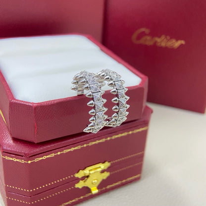 [Rose Tomorrow]CLASH 6.4MM FULL DIAMOND SMALL EARRINGS