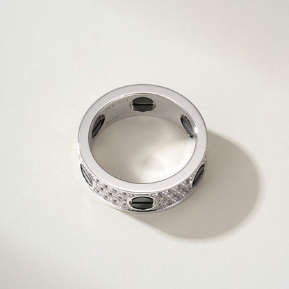 [Rose Tomorrow]LOVE RING 5.5MM DIAMONDS PAVED CERAMIC