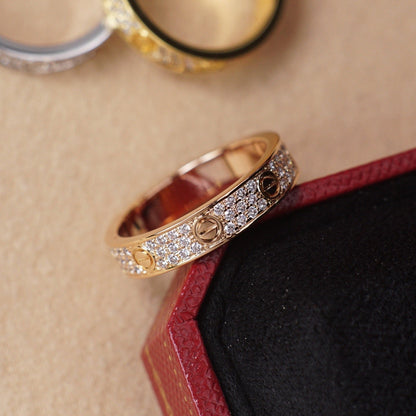 [Rose Tomorrow]LOVE RING 4.0MM DIAMOND PAVED