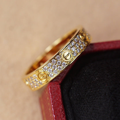 [Rose Tomorrow]LOVE RING 4.0MM DIAMOND PAVED