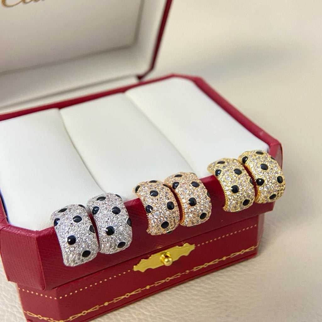 [Rose Tomorrow]PANTHERE MINI FULL DIAMOND EARRINGS