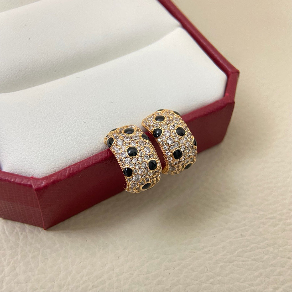 [Rose Tomorrow]PANTHERE MINI FULL DIAMOND EARRINGS