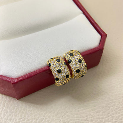 [Rose Tomorrow]PANTHERE MINI FULL DIAMOND EARRINGS
