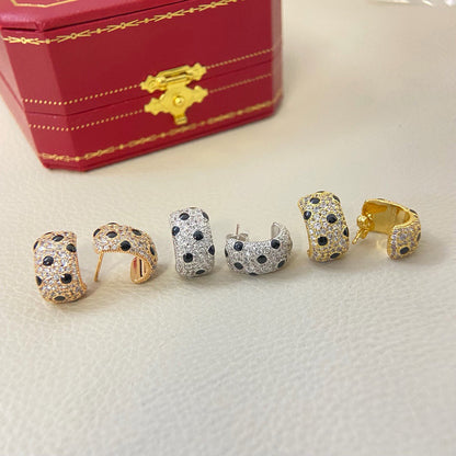 [Rose Tomorrow]PANTHERE MINI FULL DIAMOND EARRINGS