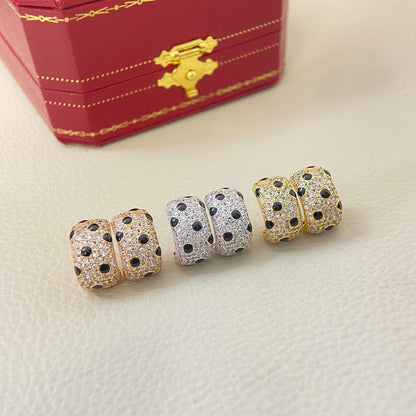 [Rose Tomorrow]PANTHERE MINI FULL DIAMOND EARRINGS