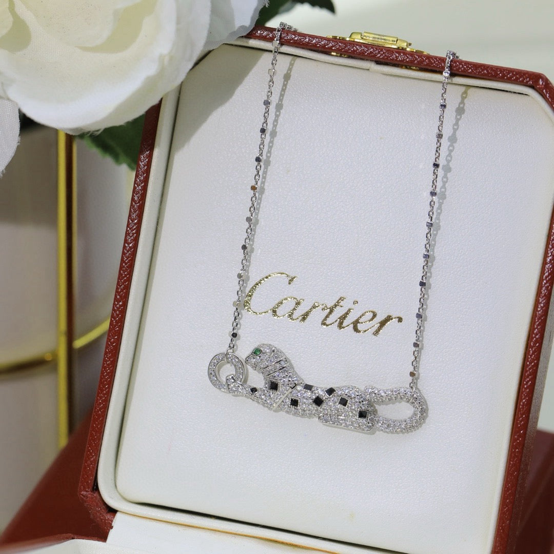 [Rose Tomorrow]PANTHERE PAVED DIAMOND NECKLACE