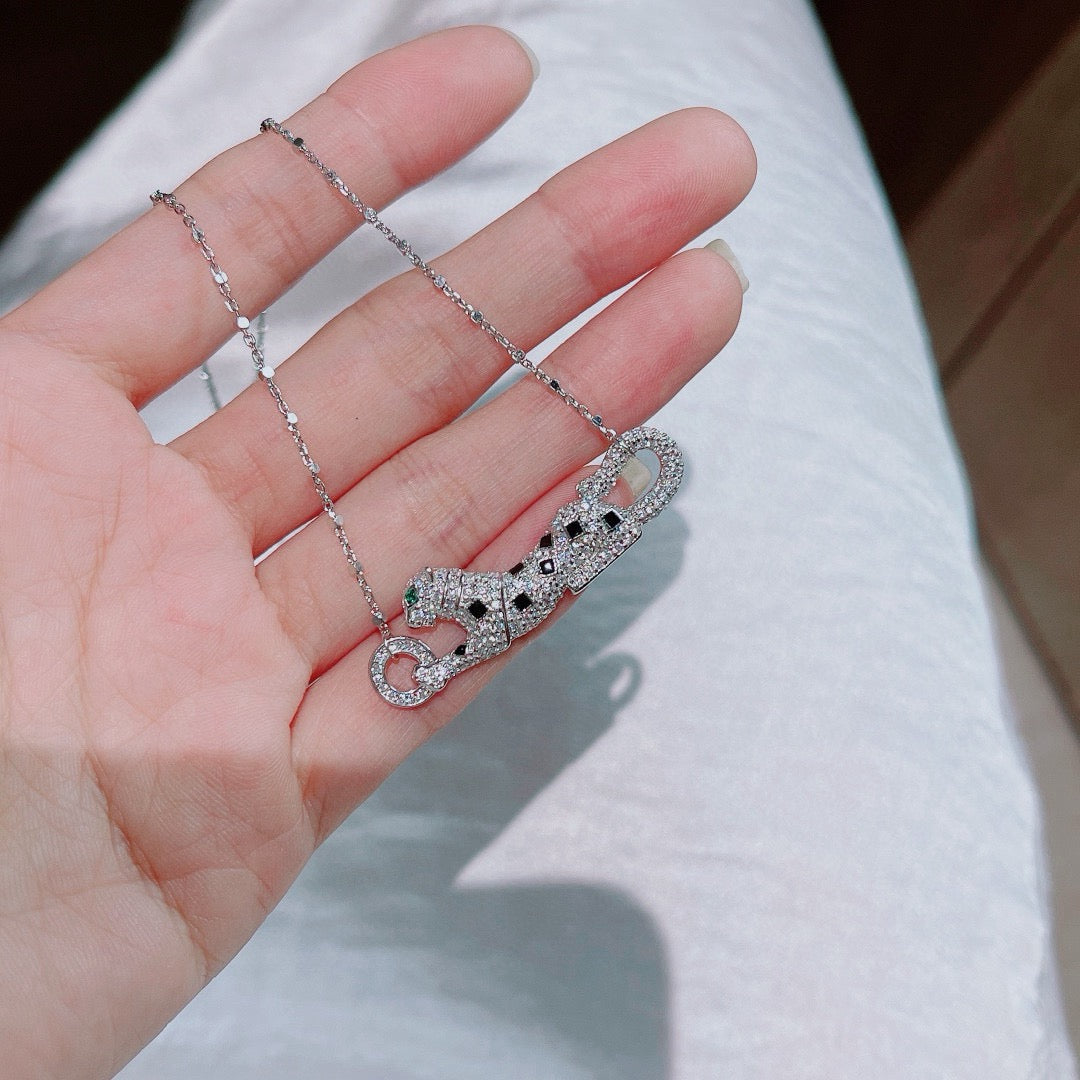 [Rose Tomorrow]PANTHERE PAVED DIAMOND NECKLACE