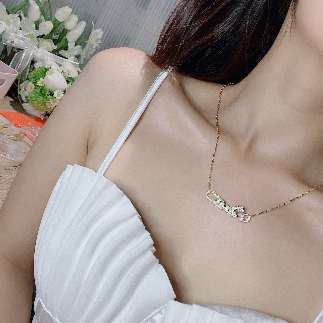 [Rose Tomorrow]PANTHERE PAVED DIAMOND NECKLACE