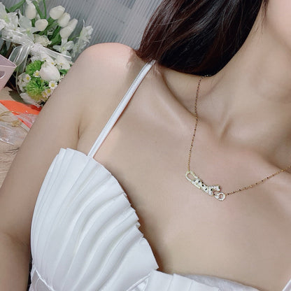 [Rose Tomorrow]PANTHERE PAVED DIAMOND NECKLACE