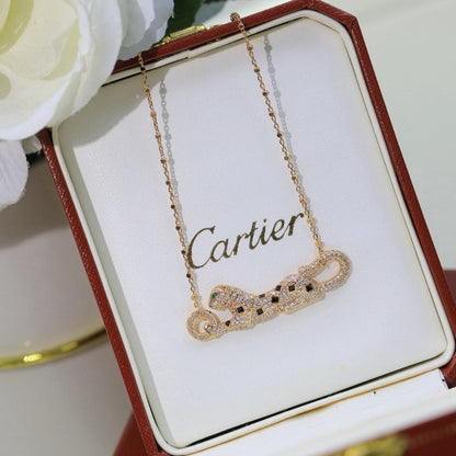[Rose Tomorrow]PANTHERE PAVED DIAMOND NECKLACE