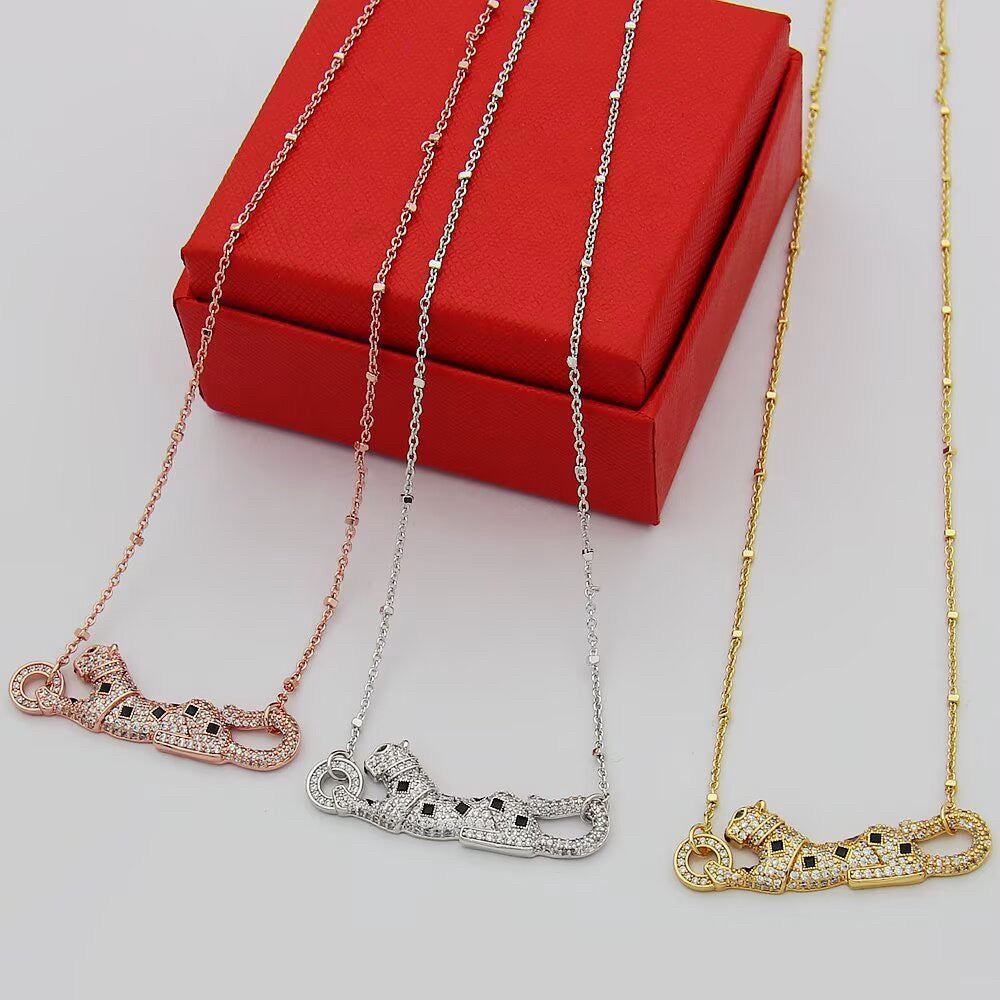 [Rose Tomorrow]PANTHERE PAVED DIAMOND NECKLACE