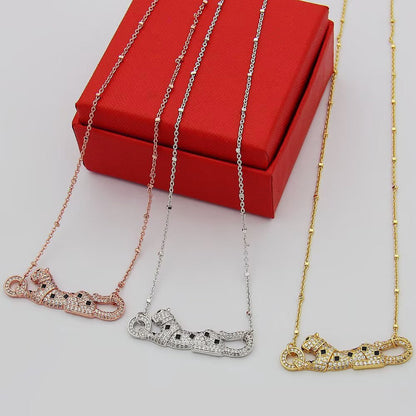 [Rose Tomorrow]PANTHERE PAVED DIAMOND NECKLACE