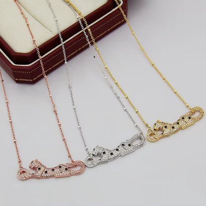 [Rose Tomorrow]PANTHERE PAVED DIAMOND NECKLACE