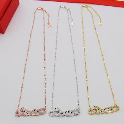 [Rose Tomorrow]PANTHERE PAVED DIAMOND NECKLACE