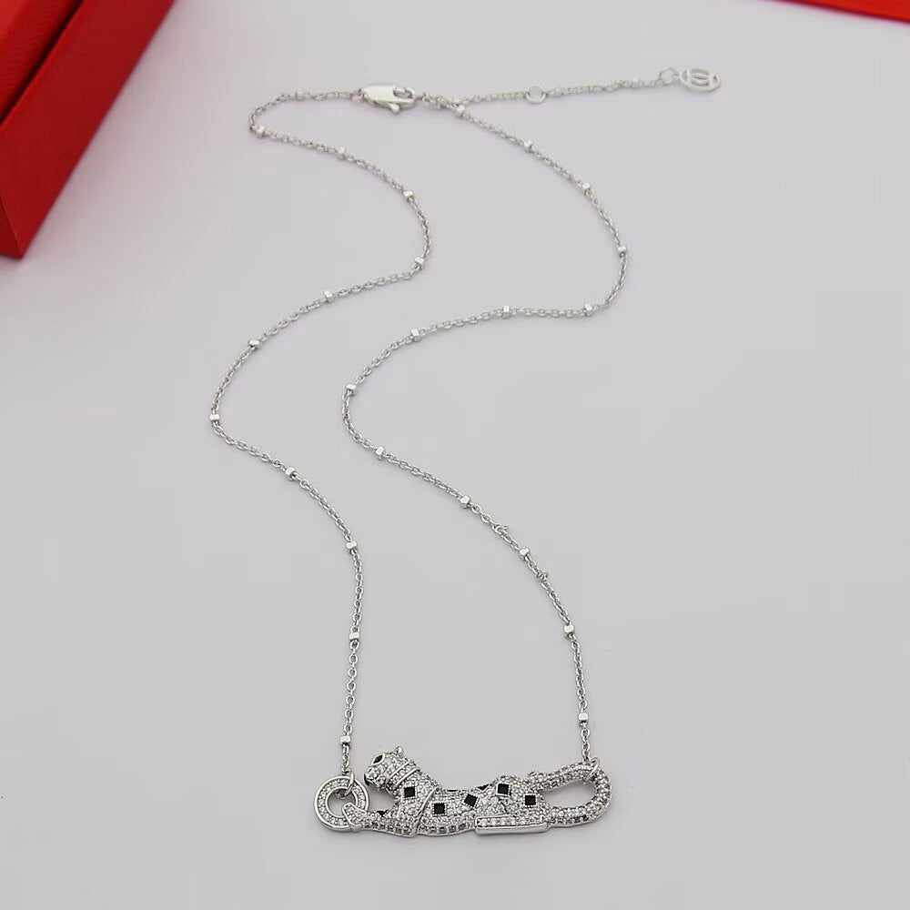 [Rose Tomorrow]PANTHERE PAVED DIAMOND NECKLACE