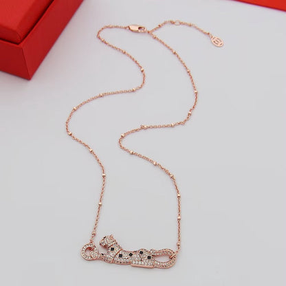 [Rose Tomorrow]PANTHERE PAVED DIAMOND NECKLACE