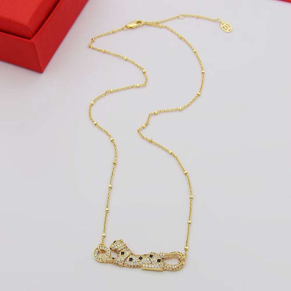 [Rose Tomorrow]PANTHERE PAVED DIAMOND NECKLACE