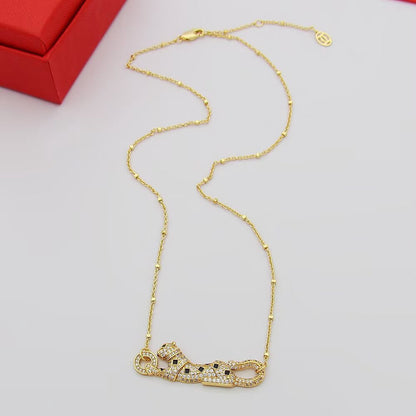 [Rose Tomorrow]PANTHERE PAVED DIAMOND NECKLACE