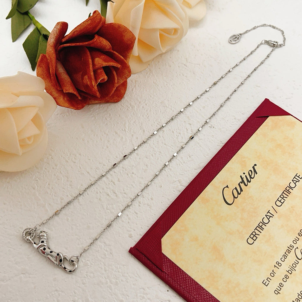 [Rose Tomorrow]PANTHERE FULL DIAMOND NECKLACE
