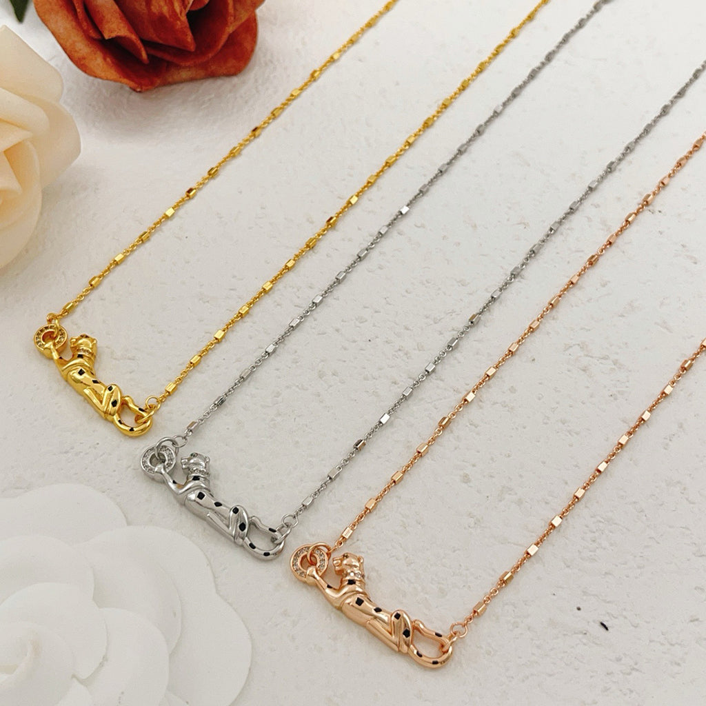 [Rose Tomorrow]PANTHERE FULL DIAMOND NECKLACE