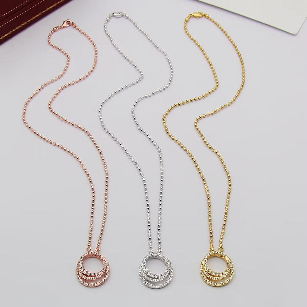 [Rose Tomorrow]ETINCELLE  FULL DIAMOND NECKLACE