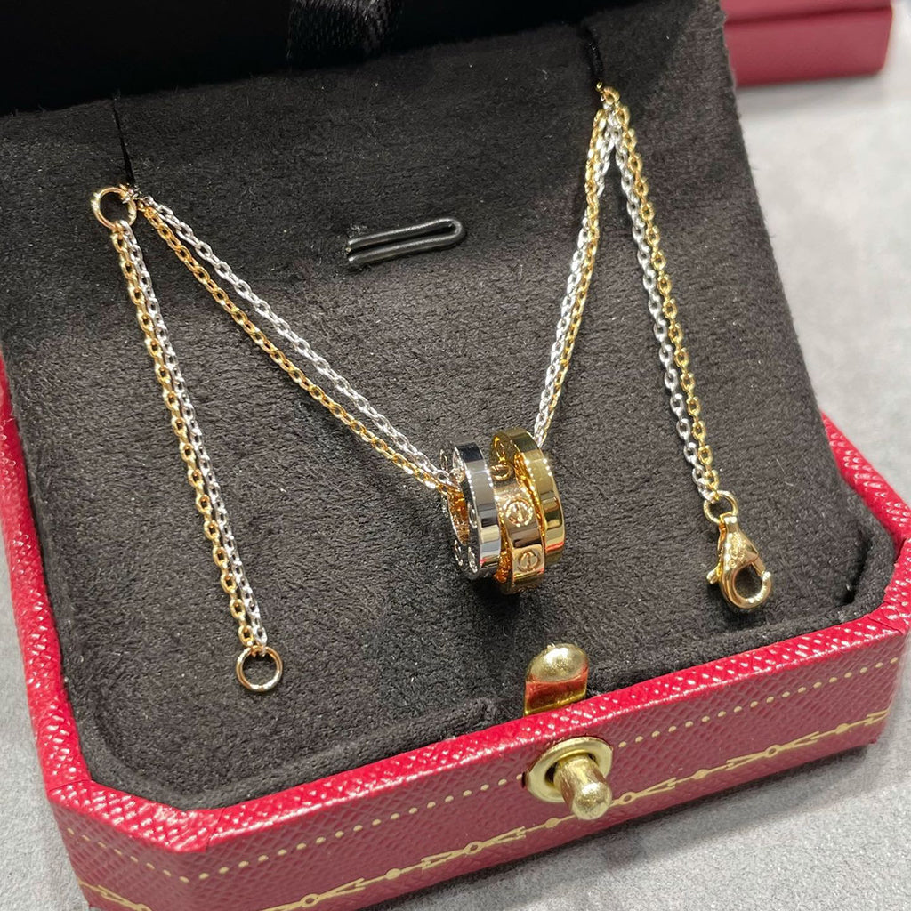 [Rose Tomorrow]LOVE 6 DIAMOND PENDANT NECKLACE