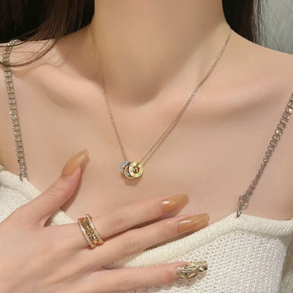 [Rose Tomorrow]LOVE 6 DIAMOND PENDANT NECKLACE