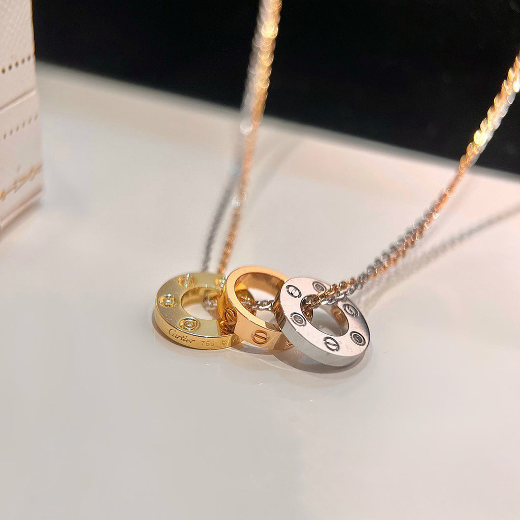 [Rose Tomorrow]LOVE 6 DIAMOND PENDANT NECKLACE