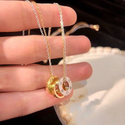 [Rose Tomorrow]LOVE 6 DIAMOND PENDANT NECKLACE