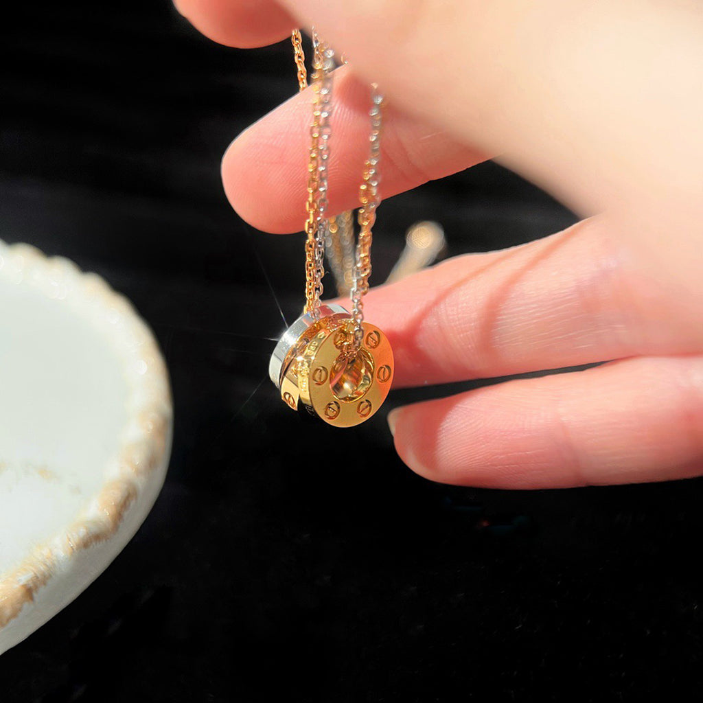 [Rose Tomorrow]LOVE 6 DIAMOND PENDANT NECKLACE