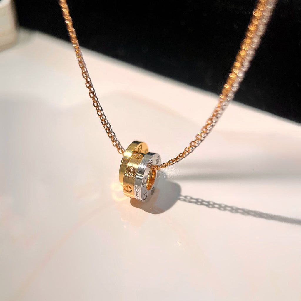 [Rose Tomorrow]LOVE 6 DIAMOND PENDANT NECKLACE