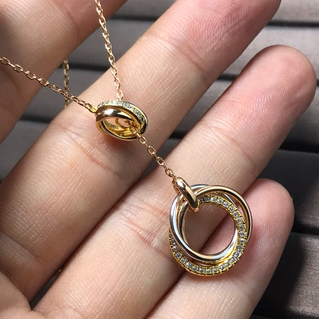 [Rose Tomorrow]TRINITY DIAMONDS NECKLACE