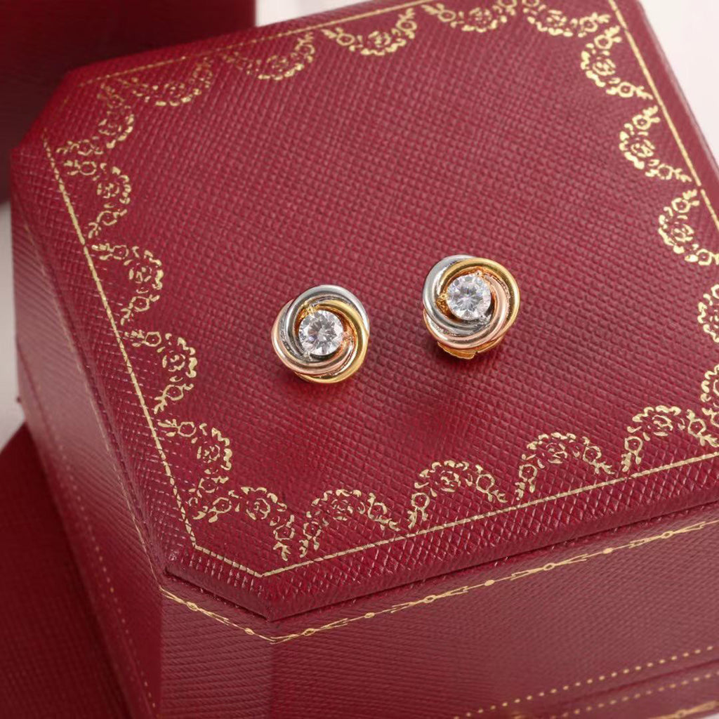 [Rose Tomorrow]TRINITY STUD DIAMOND EARRINGS