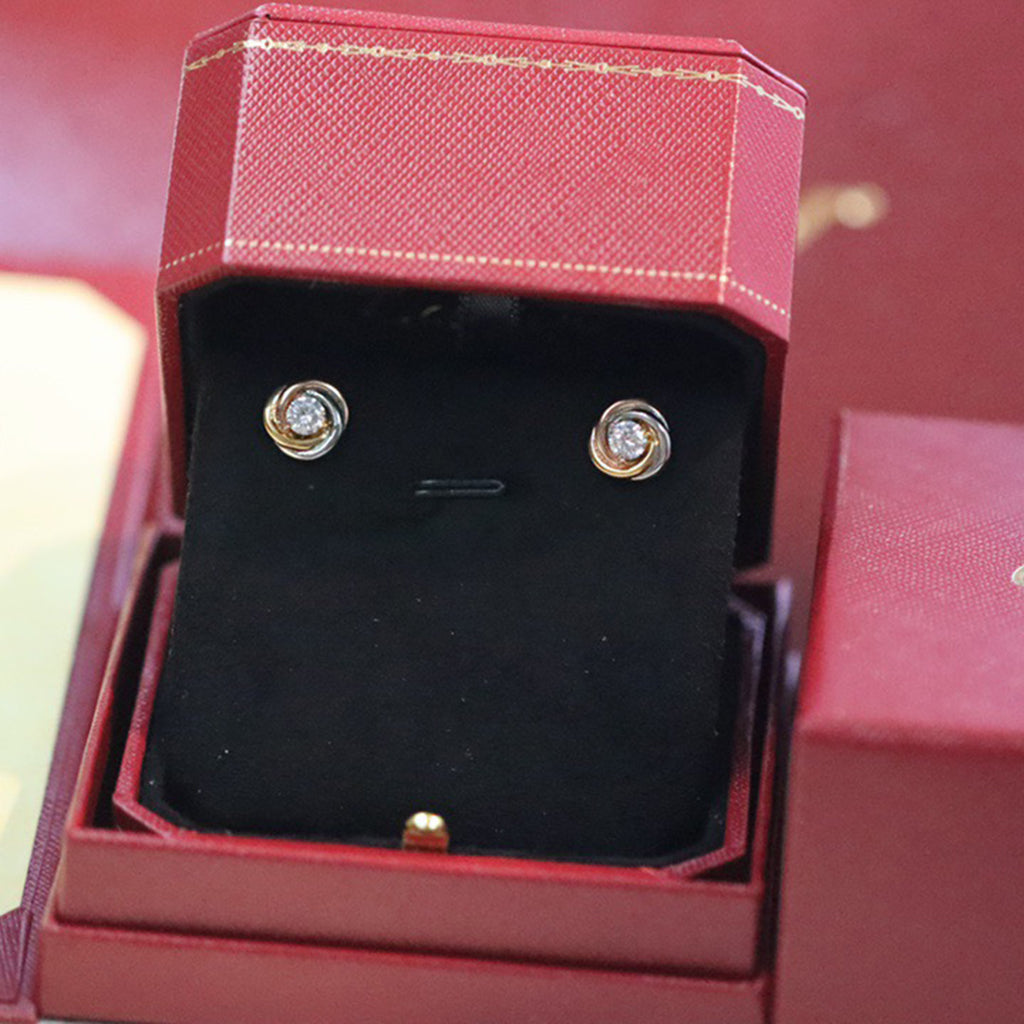 [Rose Tomorrow]TRINITY STUD DIAMOND EARRINGS