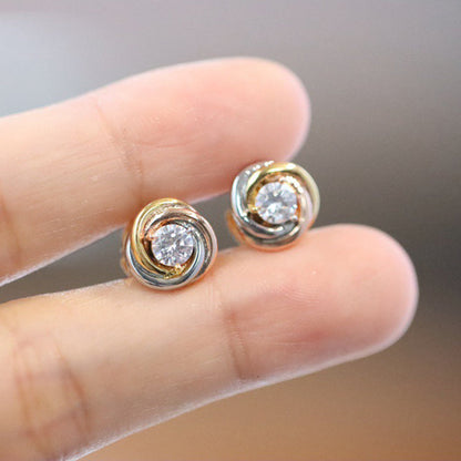 [Rose Tomorrow]TRINITY STUD DIAMOND EARRINGS