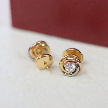 [Rose Tomorrow]TRINITY STUD DIAMOND EARRINGS