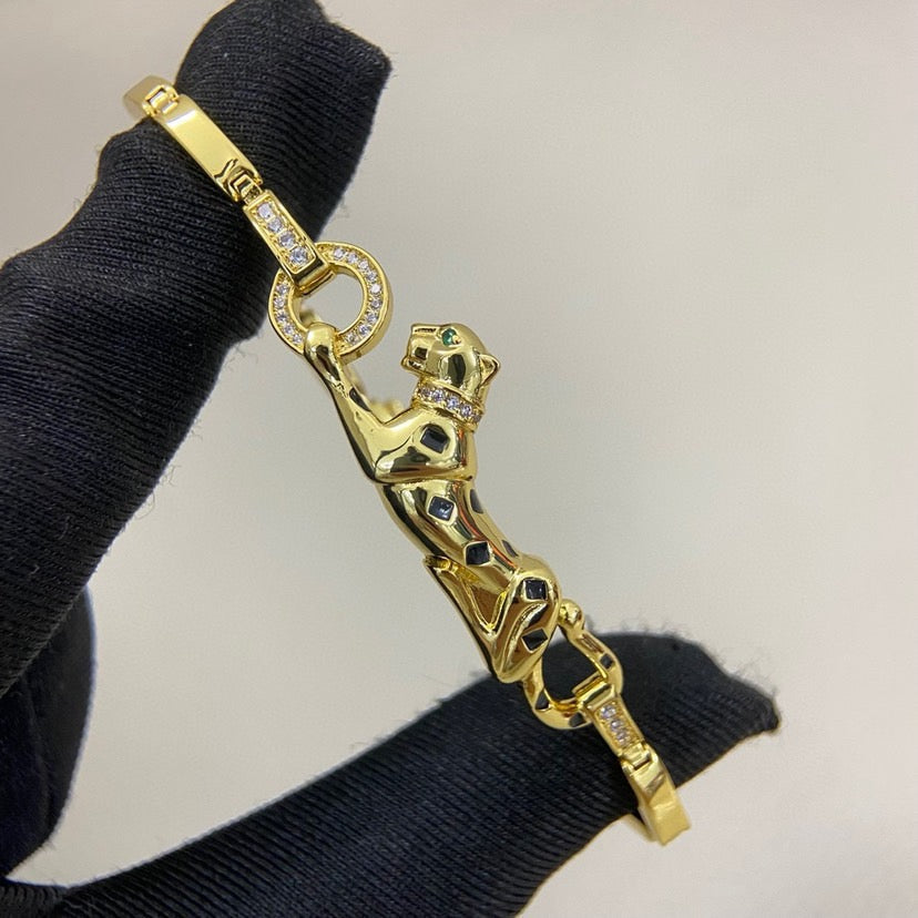 [Rose Tomorrow]PANTHERE HALF DIAMOND ON CHAIN BRACELET