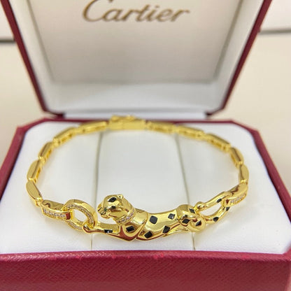 [Rose Tomorrow]PANTHERE HALF DIAMOND ON CHAIN BRACELET
