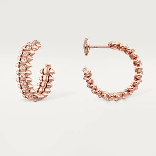 [Rose Tomorrow]CLASH 6.4MM FULL DIAMOND SMALL EARRINGS