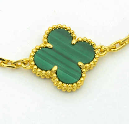 [Rose Tomorrow] CLOVER 5 MOTIF MALACHITE BRACELET COLLECTION