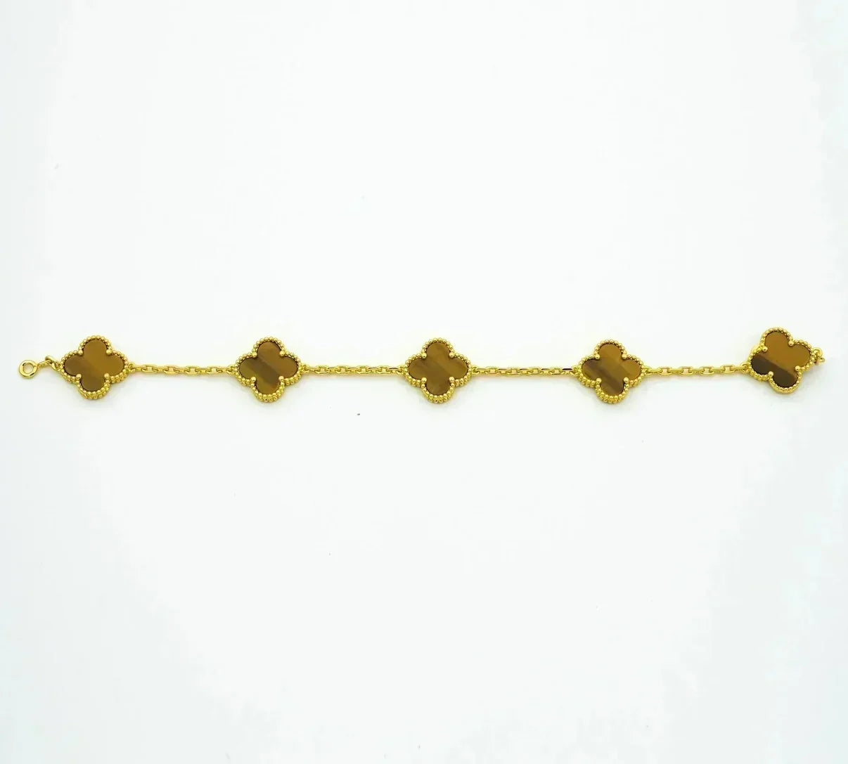 [Rose Tomorrow] CLOVER 5 MOTIFS TIGER EYE BRACELET COLLECTION