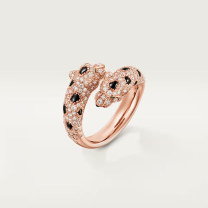 [Rose Tomorrow]PANTHERE DOUBLE HEADED FULL DIAMOND  RING