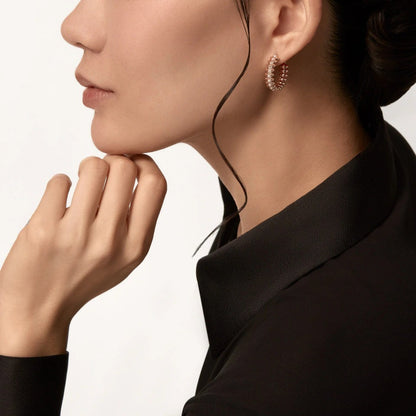 [Rose Tomorrow]CLASH 6.4MM FULL DIAMOND SMALL EARRINGS