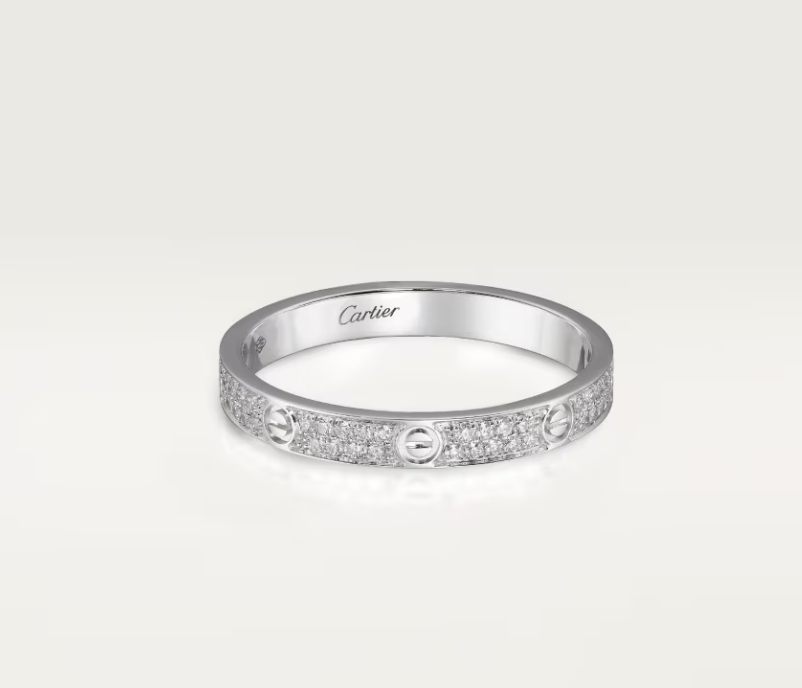 [Rose Tomorrow]LOVE RING 2.6mm-wide full-diamond ring silver